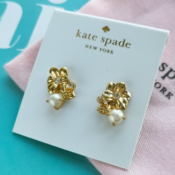 kate spade Jewelry Kate Spade Earrings Gold Flower Earrings Poshmark